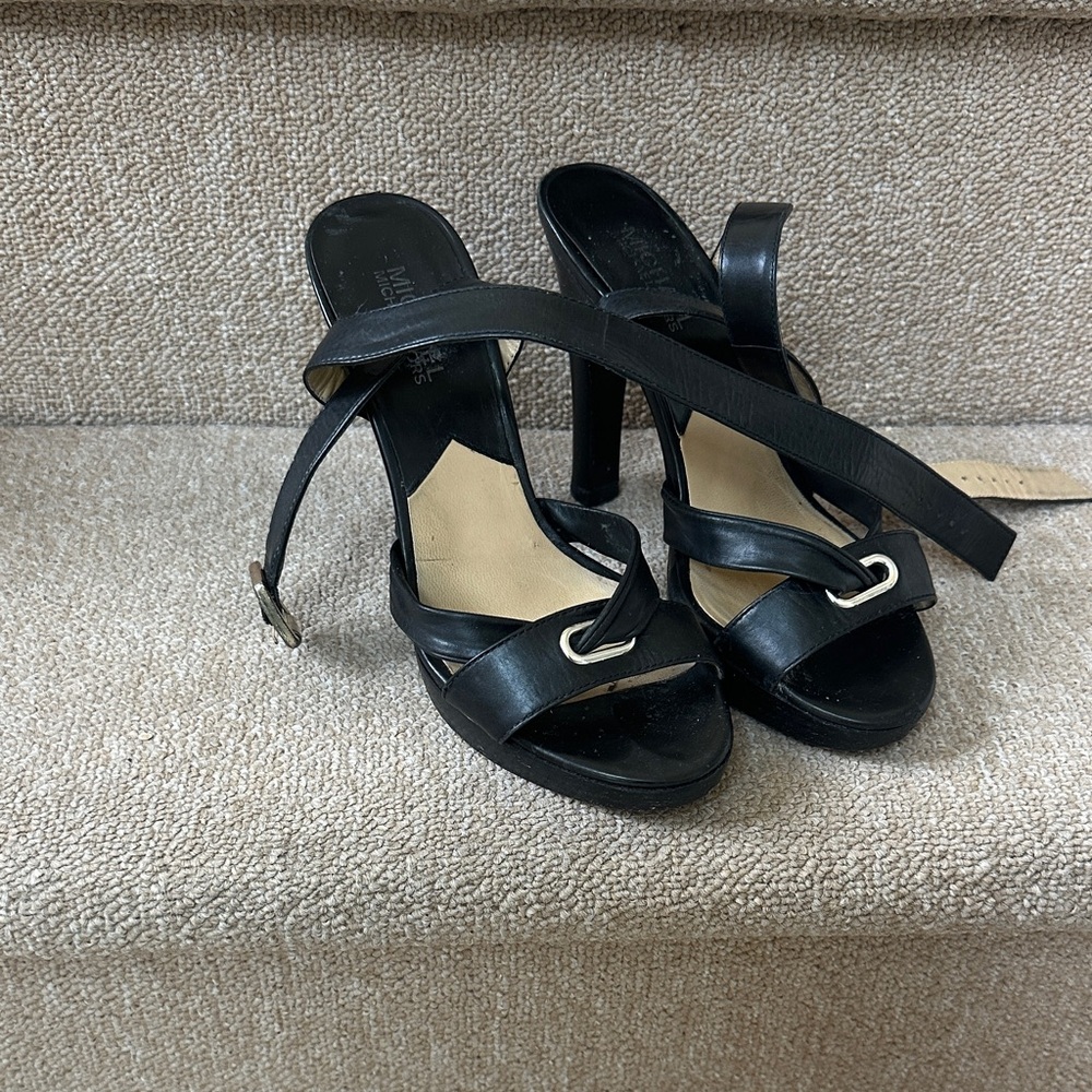 Michael Kors Black Strappy Heels